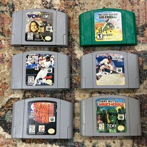 6 N64 Nintendo 64 Video Game Lot